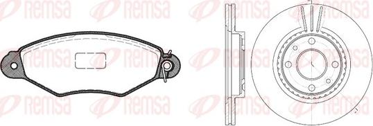 Remsa 8643.05 - Kit freno, Freno a disco autozon.pro