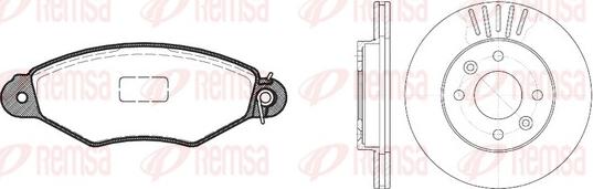 Remsa 8643.01 - Kit freno, Freno a disco autozon.pro