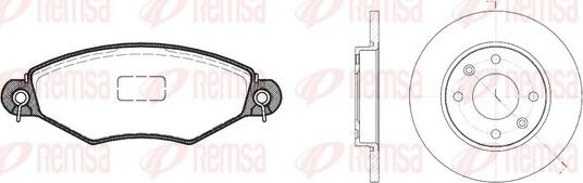 Remsa 8643.02 - Kit freno, Freno a disco autozon.pro