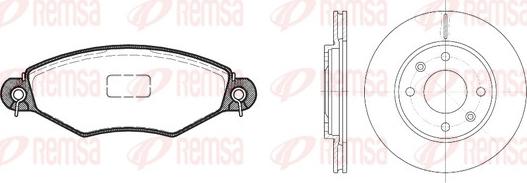 Remsa 8643.07 - Kit freno, Freno a disco autozon.pro