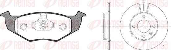 Remsa 8609.04 - Kit freno, Freno a disco autozon.pro