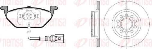 Remsa 8633.05 - Kit freno, Freno a disco autozon.pro