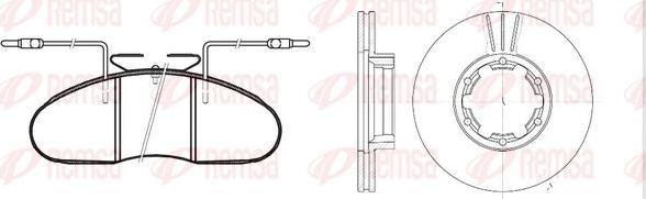 Remsa 8048.00 - Kit freno, Freno a disco autozon.pro