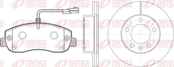 Remsa 81449.00 - Kit freno, Freno a disco autozon.pro