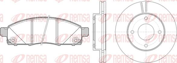 Remsa 81434.00 - Kit freno, Freno a disco autozon.pro