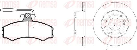 Remsa 8143.00 - Kit freno, Freno a disco autozon.pro