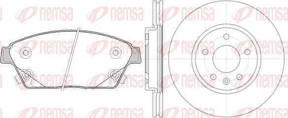 Remsa 81431.00 - Kit freno, Freno a disco autozon.pro