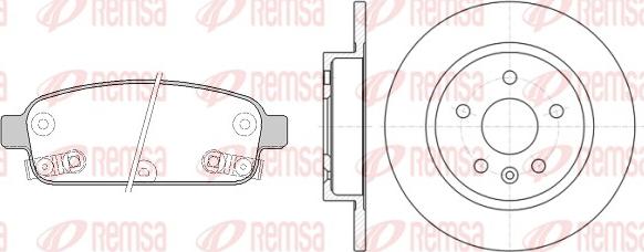 Remsa 81432.00 - Kit freno, Freno a disco autozon.pro