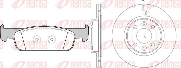 Remsa 81540.00 - Kit freno, Freno a disco autozon.pro