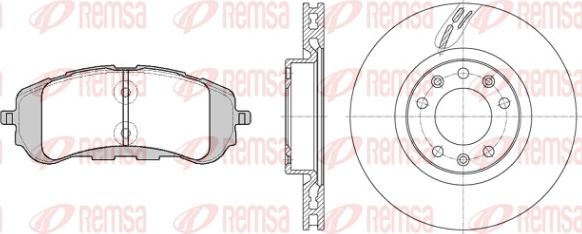 Remsa 81559.00 - Kit freno, Freno a disco autozon.pro