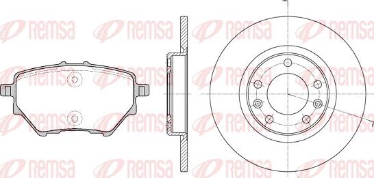 Remsa 81562.00 - Kit freno, Freno a disco autozon.pro