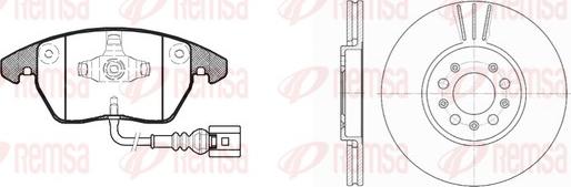 Remsa 81030.03 - Kit freno, Freno a disco autozon.pro