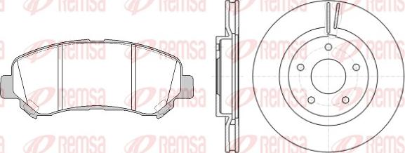 Remsa 81318.00 - Kit freno, Freno a disco autozon.pro