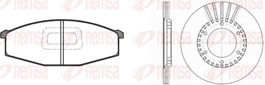 Remsa 8129.00 - Kit freno, Freno a disco autozon.pro