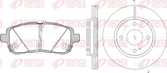 Remsa 81281.00 - Kit freno, Freno a disco autozon.pro