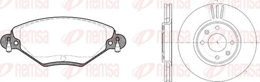 Remsa 8828.00 - Kit freno, Freno a disco autozon.pro