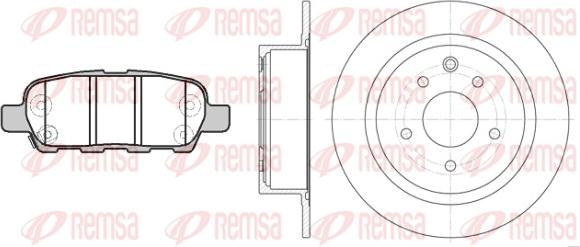 Remsa 8876.00 - Kit freno, Freno a disco autozon.pro