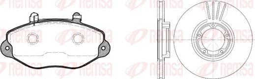 Remsa 8392.01 - Kit freno, Freno a disco autozon.pro