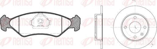 Remsa 8285.00 - Kit freno, Freno a disco autozon.pro