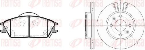 Remsa 8224.01 - Kit freno, Freno a disco autozon.pro