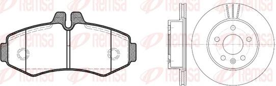 Remsa 8701.00 - Kit freno, Freno a disco autozon.pro