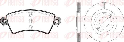 Remsa 8726.00 - Kit freno, Freno a disco autozon.pro