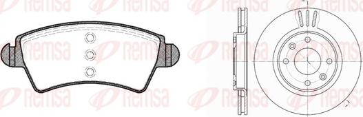 Remsa 8726.01 - Kit freno, Freno a disco autozon.pro