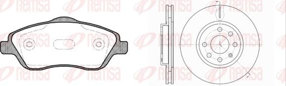 Remsa 8774.03 - Kit freno, Freno a disco autozon.pro