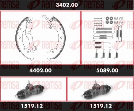 Remsa 3402.00 - Kit ganasce freno autozon.pro