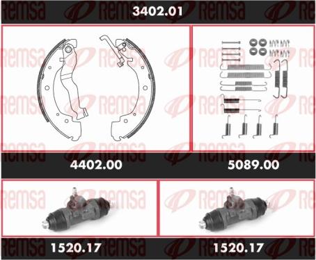 Remsa 3402.01 - Kit ganasce freno autozon.pro