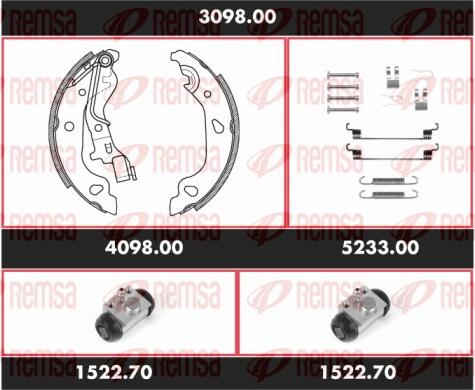 Remsa 3098.00 - Kit ganasce freno autozon.pro