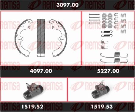 Remsa 3097.00 - Kit ganasce freno autozon.pro