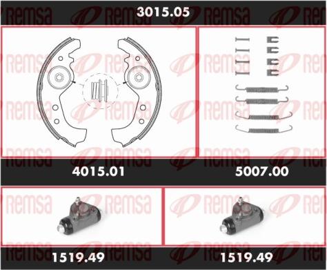 Remsa 3015.05 - Kit ganasce freno autozon.pro