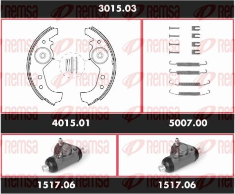 Remsa 3015.03 - Kit ganasce freno autozon.pro