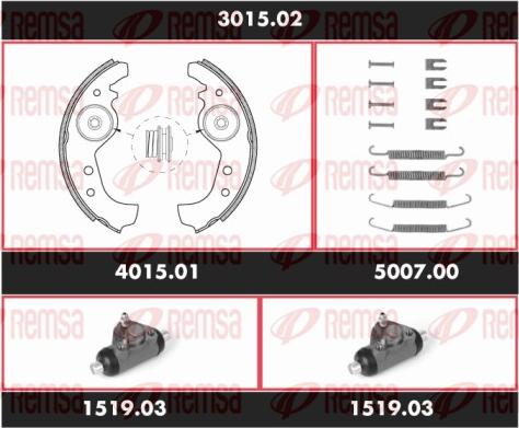 Remsa 3015.02 - Kit ganasce freno autozon.pro