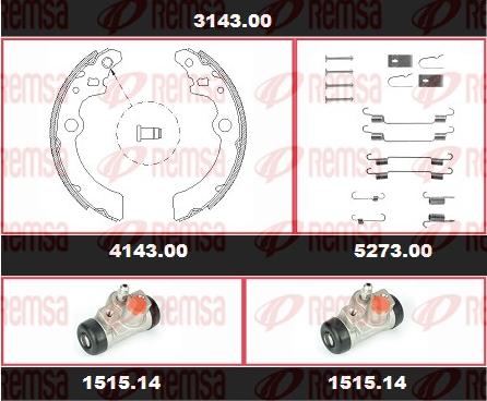 Remsa 3143.00 - Kit ganasce freno autozon.pro