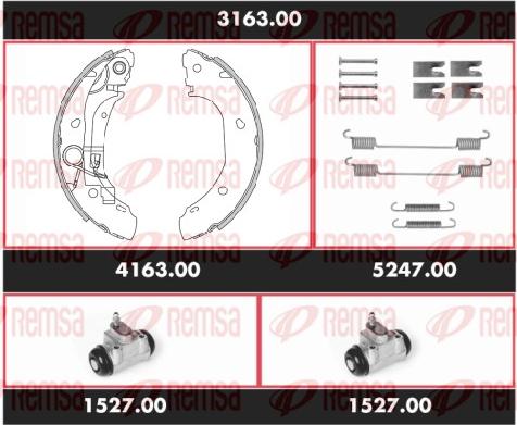 Remsa 3163.00 - Kit ganasce freno autozon.pro