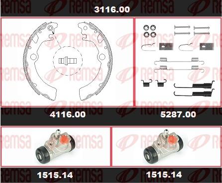 Remsa 3116.00 - Kit ganasce freno autozon.pro