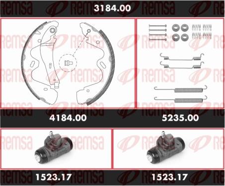 Remsa 3184.00 - Kit ganasce freno autozon.pro