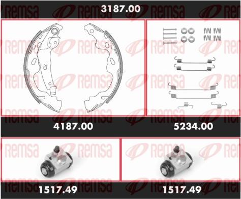 Remsa 3187.00 - Kit ganasce freno autozon.pro