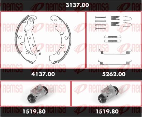 Remsa 3137.00 - Kit ganasce freno autozon.pro