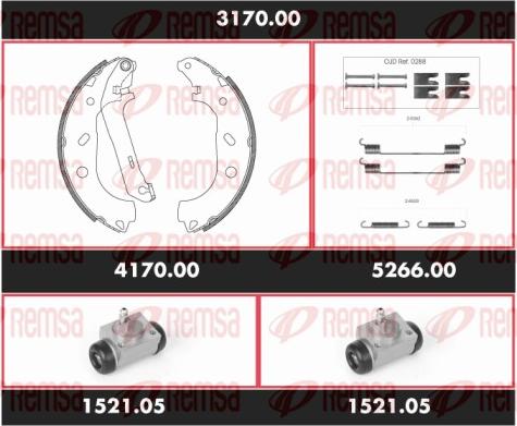 Remsa 3170.00 - Kit ganasce freno autozon.pro