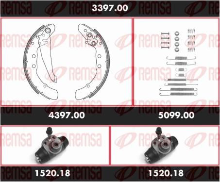 Remsa 3397.00 - Kit ganasce freno autozon.pro