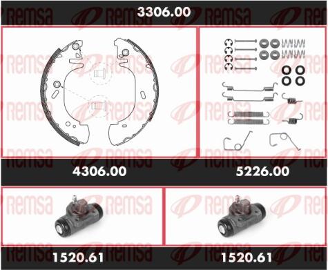 Remsa 3306.00 - Kit ganasce freno autozon.pro