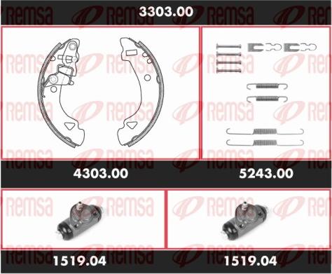 Remsa 3303.00 - Kit ganasce freno autozon.pro