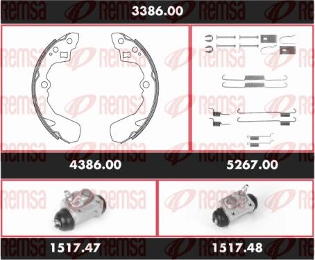 Remsa 3386.00 - Kit ganasce freno autozon.pro