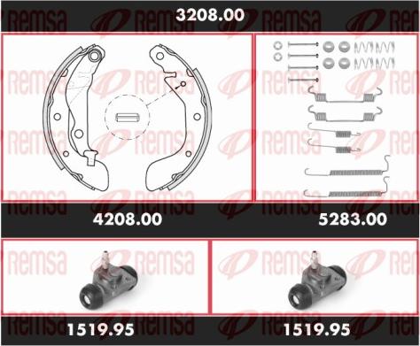 Remsa 3208.00 - Kit ganasce freno autozon.pro