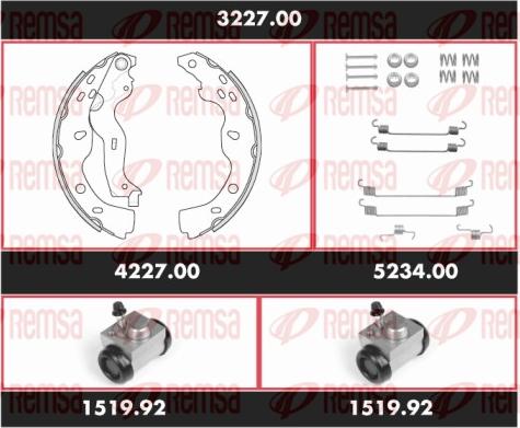 Remsa 3227.00 - Kit ganasce freno autozon.pro