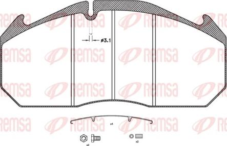 Remsa JCA 506.30 - Kit pastiglie freno, Freno a disco autozon.pro