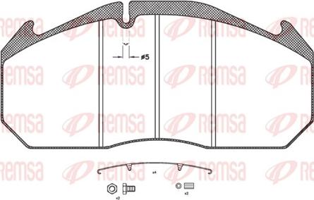 Remsa JCA 506.31 - Kit pastiglie freno, Freno a disco autozon.pro